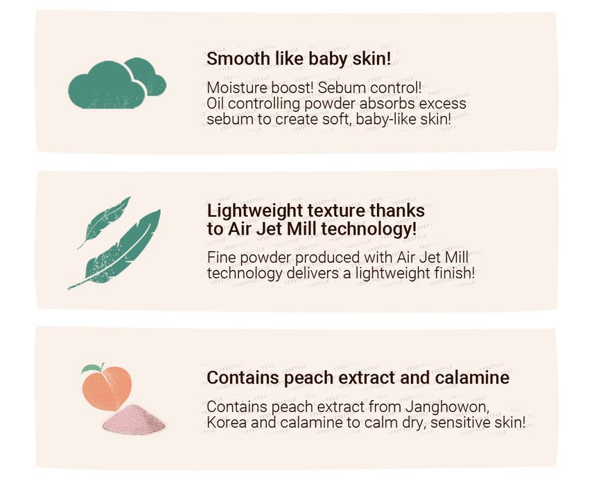 SKINFOOD - Peach Cotton Multi Finish Powder (Small) 5g