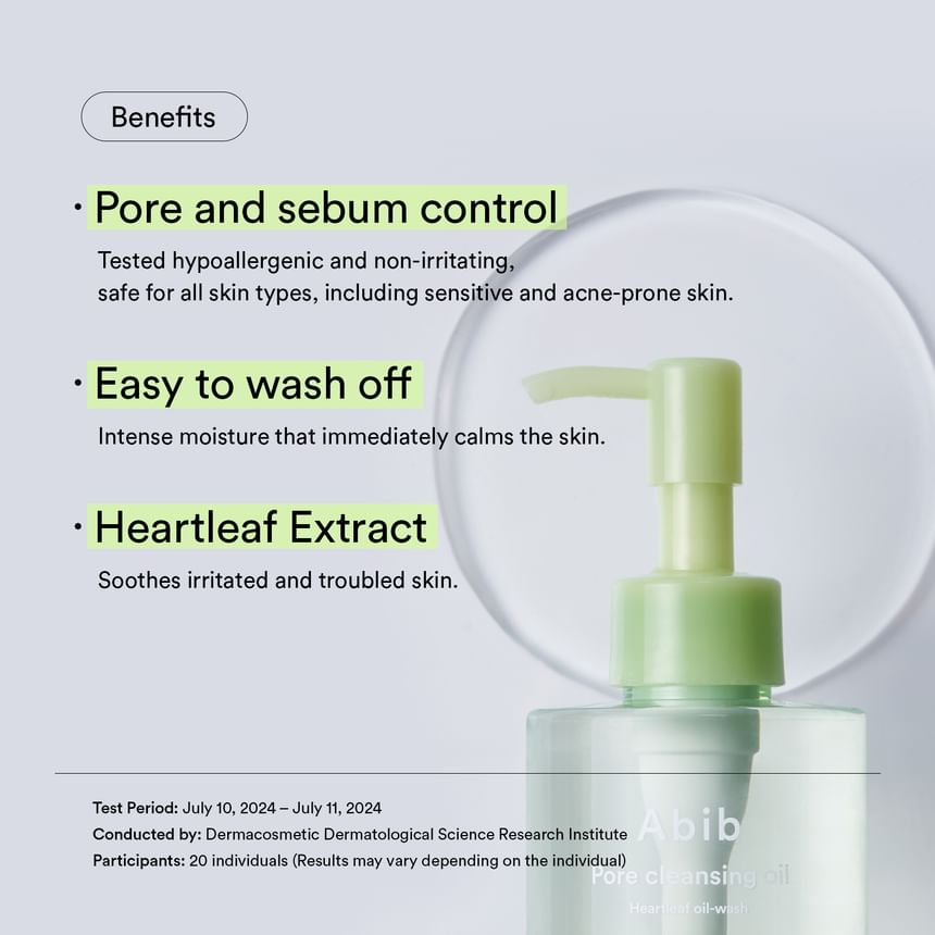 Abib - Pore Cleansing Oil Heartleaf Oil-Wash