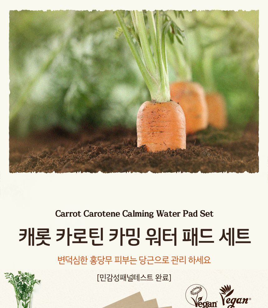 SKINFOOD - Carrot Carotene Calming Water Pad Pouch Set