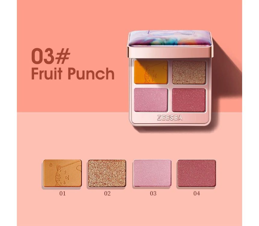 ZEESEA - COLORFUL ANIMAL FOUR-COLOR EYESHADOW X03
