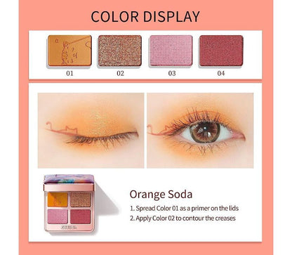 ZEESEA - COLORFUL ANIMAL FOUR-COLOR EYESHADOW X03