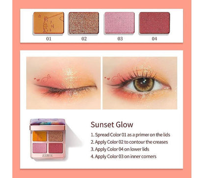 ZEESEA - COLORFUL ANIMAL FOUR-COLOR EYESHADOW X03