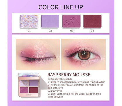ZEESEA - COLORFUL ANIMAL FOUR-COLOR EYESHADOW X04