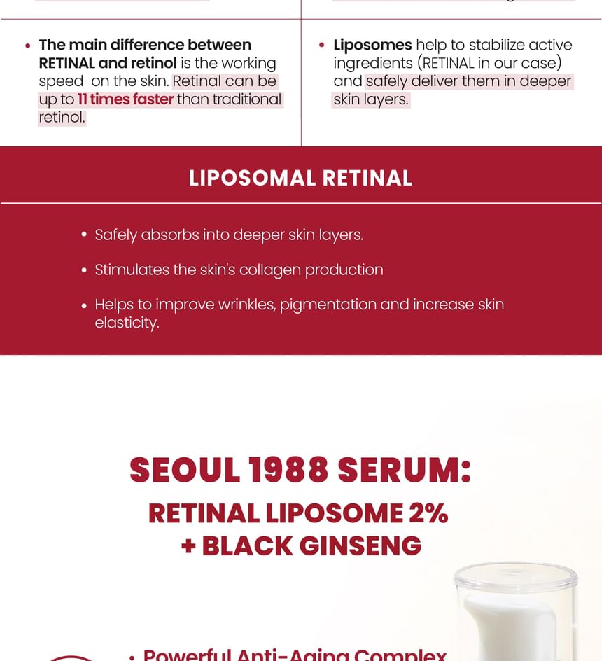 KSECRET - SEOUL 1988 Serum : Retinal Liposome 2% + Black Ginseng