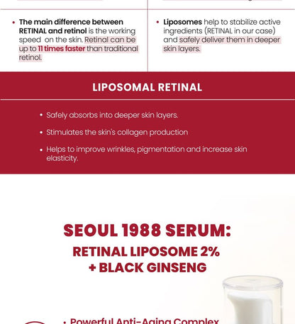 KSECRET - SEOUL 1988 Serum : Retinal Liposome 2% + Black Ginseng