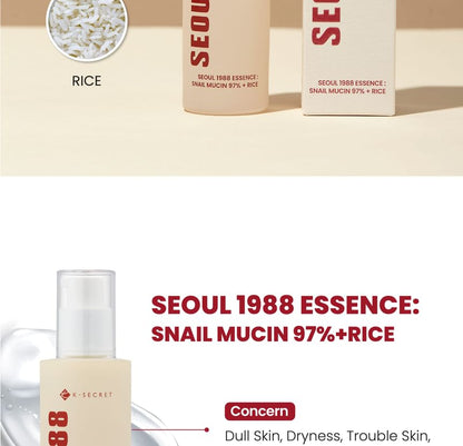 KSECRET - SEOUL 1988 Essence : Snail Mucin 97% + Rice