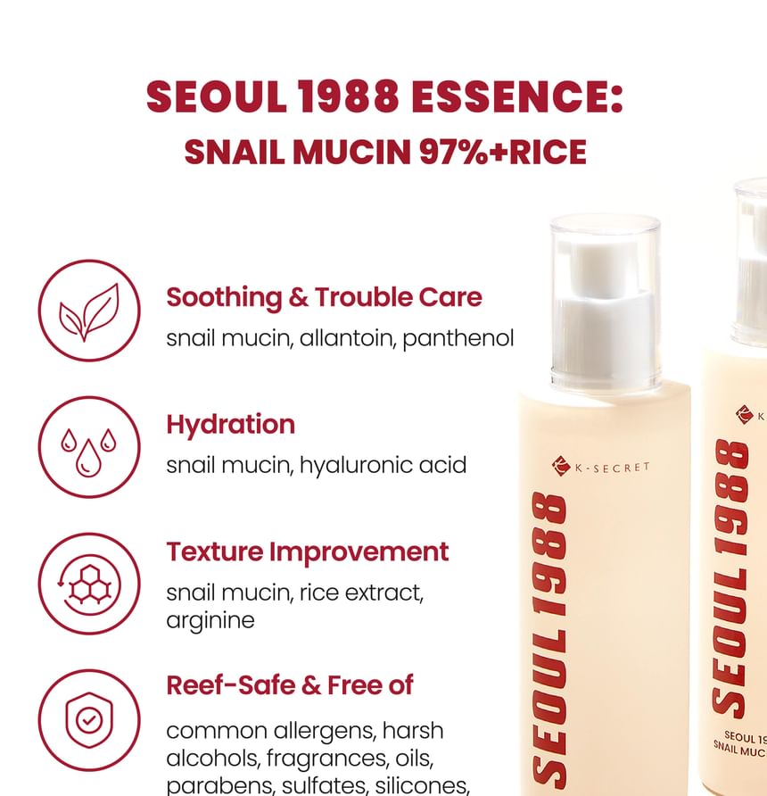 KSECRET - SEOUL 1988 Essence : Snail Mucin 97% + Rice