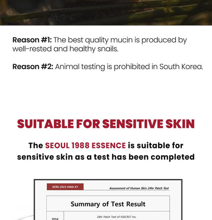 KSECRET - SEOUL 1988 Essence : Snail Mucin 97% + Rice