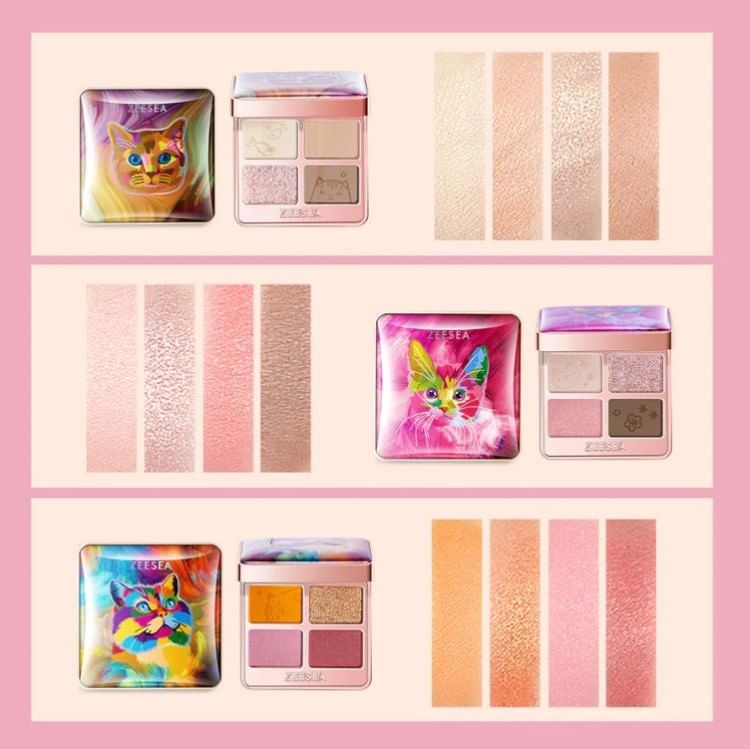 ZEESEA - COLORFUL ANIMAL FOUR-COLOR EYESHADOW X01