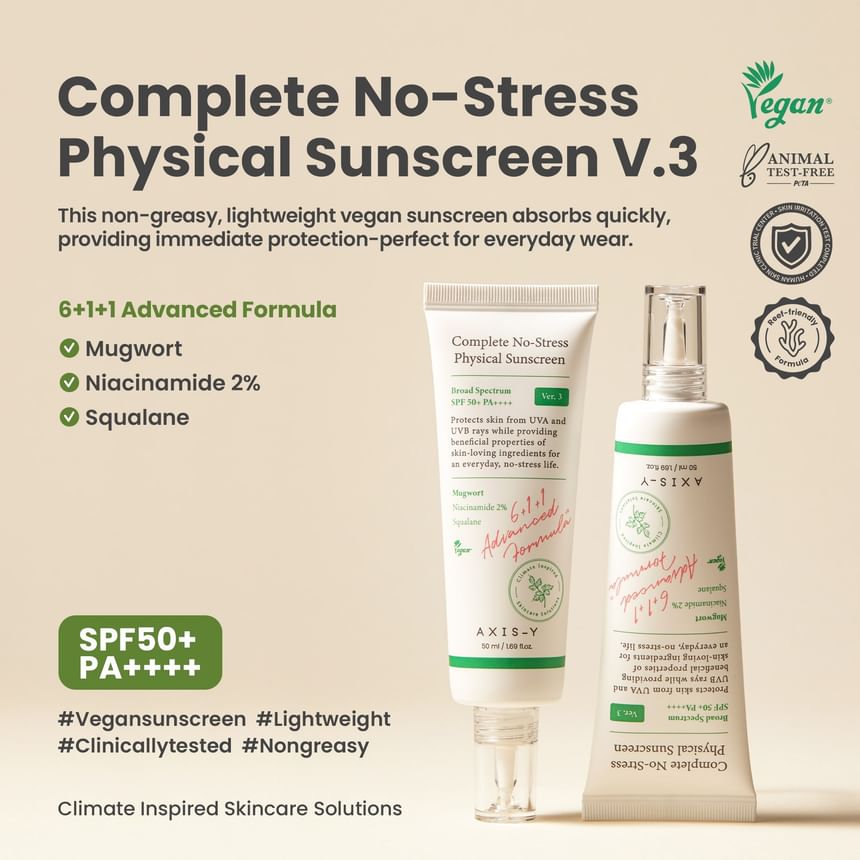 AXIS-Y - Complete No-Stress Physical Sunscreen (V3) OTC Version